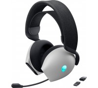 Alienware Tri-Mode Wireless Gaming Headset AW725H - Headset - ohrumschliessend - Bluetooth / 2,4 GHz Funkfrequenz - kabellos, kabelgebunden - 3,5 mm Stecker - Lunar Light