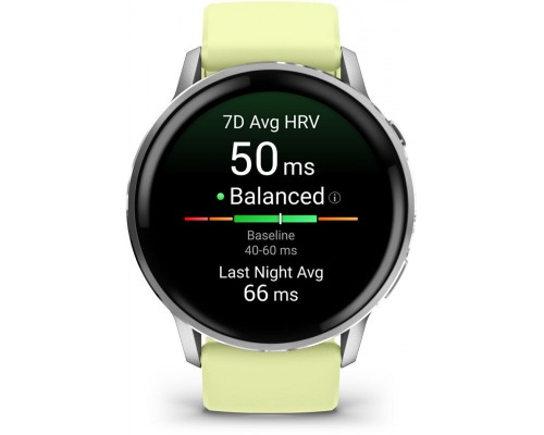 Garmin Venu 4 Smartwatch 45mm grau/silber zitrone