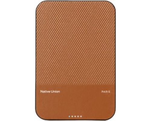 Native Union (Re)Classic Qi2 Power Bank - Magnetic  5000 mAh kompatybilny  MagSafe i Qi2, kabel USB-C - USB-C 15 cm