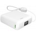 Puro 10000mAh 20W USB-C USB-A  wyświetlaczem i wbudowanym kablem USB-C - White