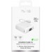 Puro 10000mAh 20W USB-C USB-A  wyświetlaczem i wbudowanym kablem USB-C - White