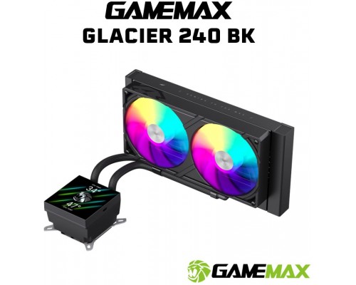 GameMax Gamemax | GLACIER 240 LCD BK | Black | Intel, AMD