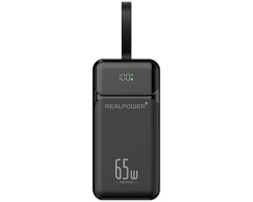 Realpower REALPOWER PB-27000 Pro,27.000mAh,65W,2x USB-A,2x USB-C,black