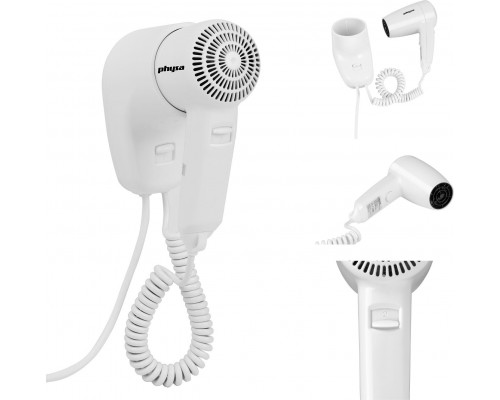 Physa for hair basenowa hotelowa ścienna biała 1200W Physa PURUS () - 385400-uniw