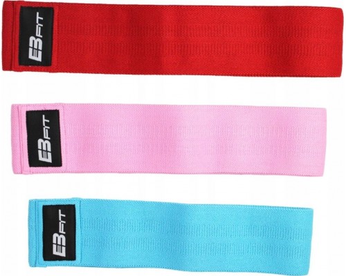 Eb Fit Hip Band dažādu pretestības līmeņu komplekts daudzkrāsains 3 gab.
