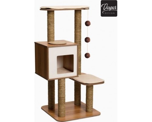 Catit Catit Vesper V-High base, Walnut, 56 x 56 x 121.5 cm