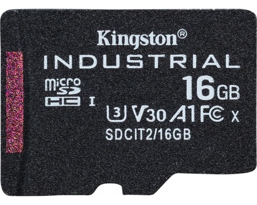 SD  Kingston Industrial MicroSDHC 16 GB Class 10 UHS-I/U3 A1 V30 (SDCIT2/16GBSP)