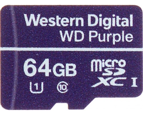 SD  WD Purple MicroSDXC 64 GB Class 10 UHS-I/U1  (SD-MICRO-10/64-WD)