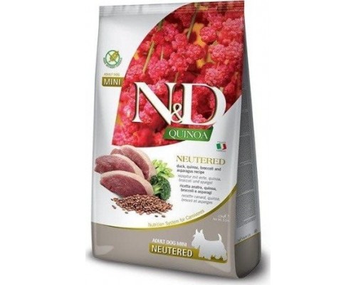 Farmina FARMINA N&D QUINOA DOG DUCK, BROCCOLI & ASPARAGUS  NEUTERED  ADULT MINI for dogs castrated 2,5kg