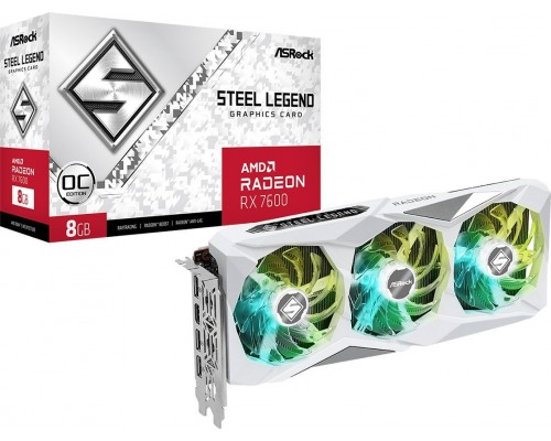 ASRock Radeon RX 7600 Steel Legend 8GB OC (RX7600 SL 8GO)