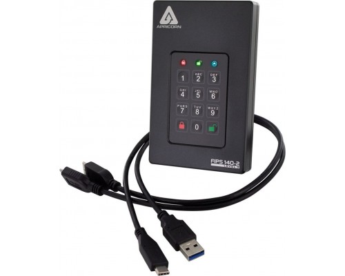 HDD Apricorn Apricorn Aegis Fortress L3 2000 GB Black