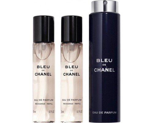 Chanel  Chanel Bleu De Chanel Perfumowana 60ml. EDP Travel spray and two refills 3x20ml.