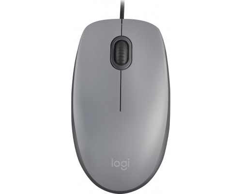 Logitech Logitech myš Corded M110 tichá, šedá, EMEA