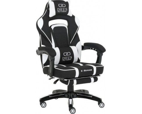 Zenga with footrest DEUS X-Stream z tkaniny White-Black