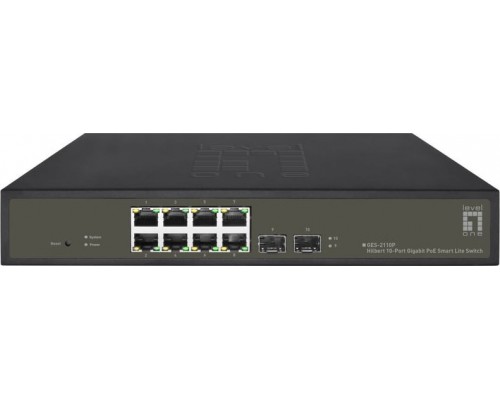 Switch LevelOne LevelOne GES-2110P    L2 Gigabit Ethernet (10/100/1000) Support PoE Black