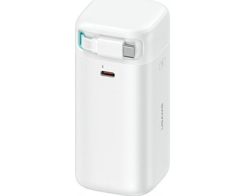 Usams USAMS With retractable cable USB-C Retractable 18000 mAh PD45W Fast Charge XMF Series White/White 20KCD21602 (US-CD216)