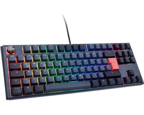 Ducky One 3 Cosmic Blue TKL Gaming Keyboard, RGB LED - MX-Ergo-Clear
