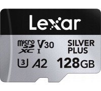 SD  Lexar Professional Silver Plus MicroSDXC 128 GB Class 10 UHS-I/U3 A2 V30 (LMSSIPL128G-BNANG)