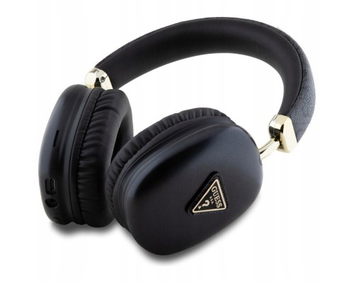 Guess Guess PU Leather 4G Triangle Logo Bluetooth Stereo ausinės juodos spalvos