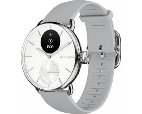 Smartwatch Withings Withings Scanwatch 2 - zegarek z funkcją EKG, pomiarem pulsu i SPO2 oraz mierzeniem aktywności fizycznej i snu (38mm, white)
