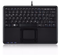 Perixx Perixx PERIBOARD-510 H PLUS UK, mini USB keyboard, touchpad, hub, black