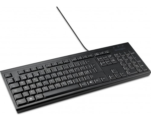 Kensington KB100 EQ klawiatura Dom/Biuro USB QWERTY Skandynawia Czarny