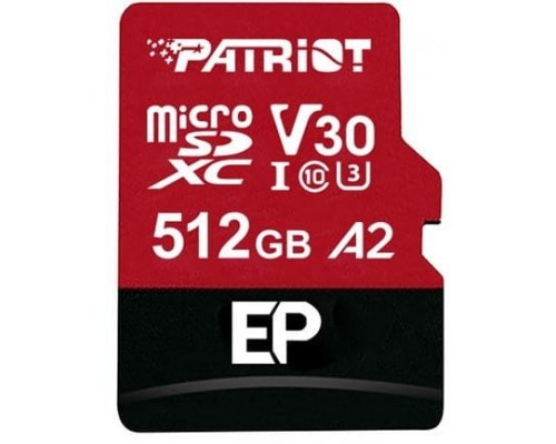 SD  Patriot EP MicroSDXC 512 GB Class 10 UHS-I/U3 A2 V30 (PEF512GEP32MCX)