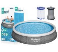 Inflatable pool BESTWAY Fast Set, blue, 7340 l, 396 x 84 cm,