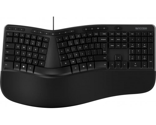 Incase Designed by Microsoft Ergonomic Keyboard klawiatura Biuro USB QWERTY Angielski Czarny