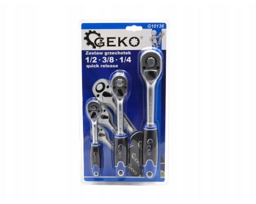 Zestaw grzechotek 1/2 3/8 1/4 quick release (10)