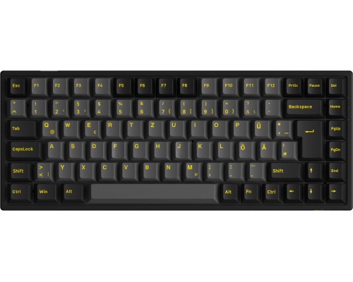 Akko AKKO Black & Gold 3084B Plus Gaming Keyboard, RGB – V3 Cream Yellow Pro Switches, ISO DE, Black & Gold