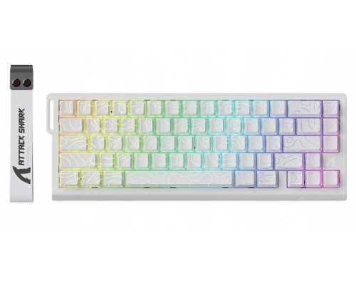 Magnetyczna Attack Shark X68 HE 70% RGB Magnetic Switch + PASEK White