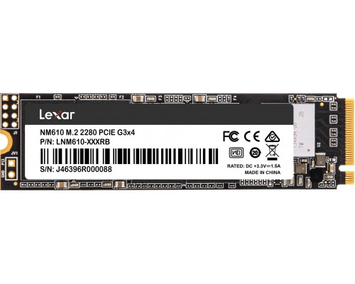 SSD Lexar NM610 250GB M.2 2280 PCI-E x4 Gen3 NVMe (LNM610-250RB)