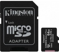 SD  Kingston Canvas Select Plus MicroSDXC 64 GB Class 10 UHS-I/U1 A1 V10 (SDCS2/64GB)