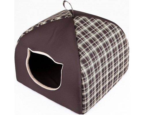 HOBBYDOG Budka Igloo - Brąz w kratkę R3