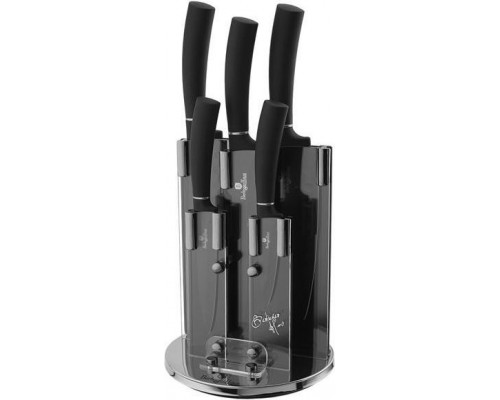 Berlinger Haus 6 - Piece Knife Set with Stand Black Royal Collection - BH / 2382