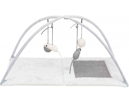 Trixie Scratching post mat with toys on a string gray / light gray (TX-43114)