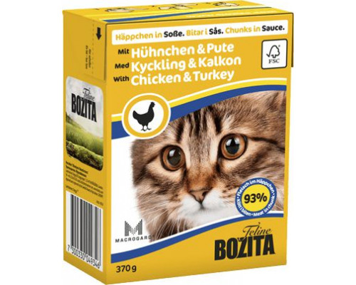 BOZITA Chicken & turkey in sauce - 5x370g