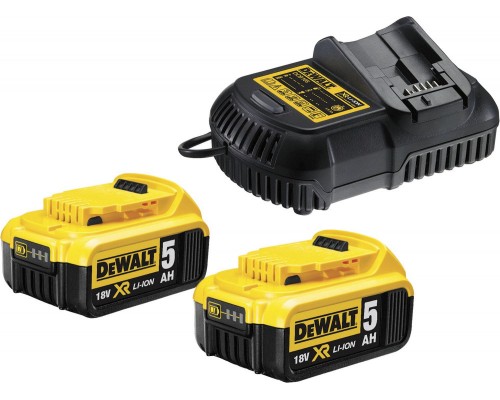 Dewalt Set 2 x 18V 5Ah battery + XR 10.8-18V charger (DCB115P2)