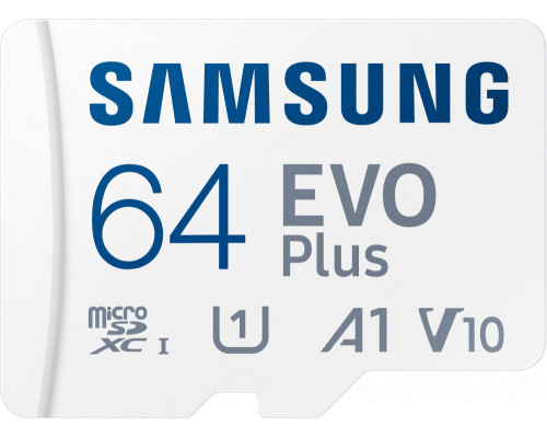 Samsung EVO Plus 2021 MicroSDXC 64 GB Class 10 UHS-I/U1 A1 V10 (MB-MC64KA/EU)