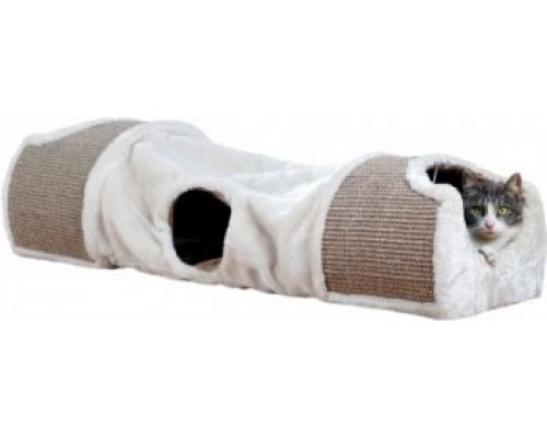 Trixie Scratching tunnel, 110 × 30 × 38 cm, light gray / brown