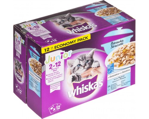Whiskas Karma whiskas Casserole Junior Fish Flavors jelly 12x85g