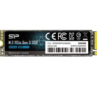 SSD Silicon Power P34A60 256GB M.2 2280 PCI-E x4 Gen3 NVMe (SP256GBP34A60M28)