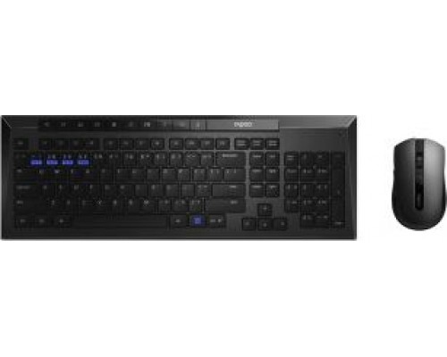 Rapoo keyboard and mouse MULTI-MODE 8200M BLACK UI WIRELESS SET