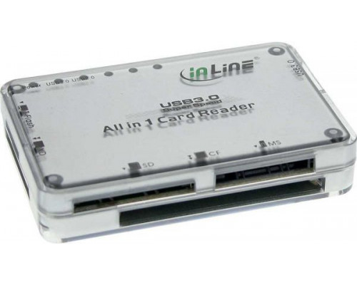 InLine Reader External USB 3.0, Silver (76631I)