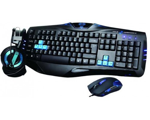 Keyboard + mouse E-Blue Cobra Black and blue