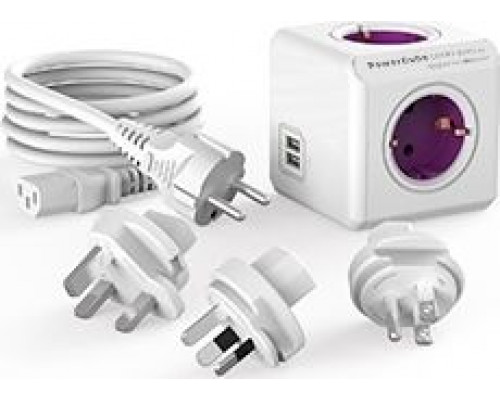 PowerCube  ReWirable USB 1m  Travel Plug (1811/DERU3P)