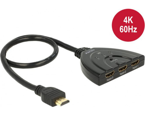 Delock Switch 3x  HDMI > 1x HDMI (18600)
