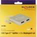 Delock Spliter Video USB Typ-C na 2x DisplayPort (87714)
