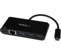 HUB USB StarTech 3.0 C - 3x USB + RJ45 (HB30C3AGEPD)